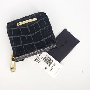 New Brahmin Black Veil Mini Suri Wallet